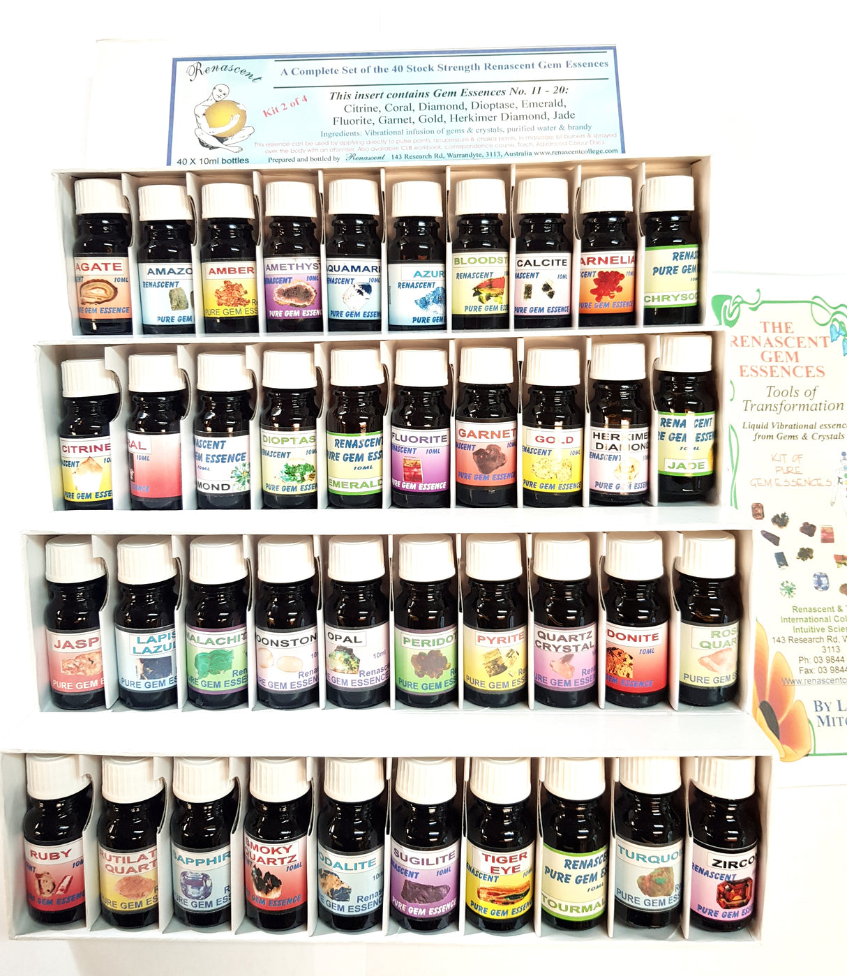 Gem Essences - 40 Varieties, Stock Strength 10ml