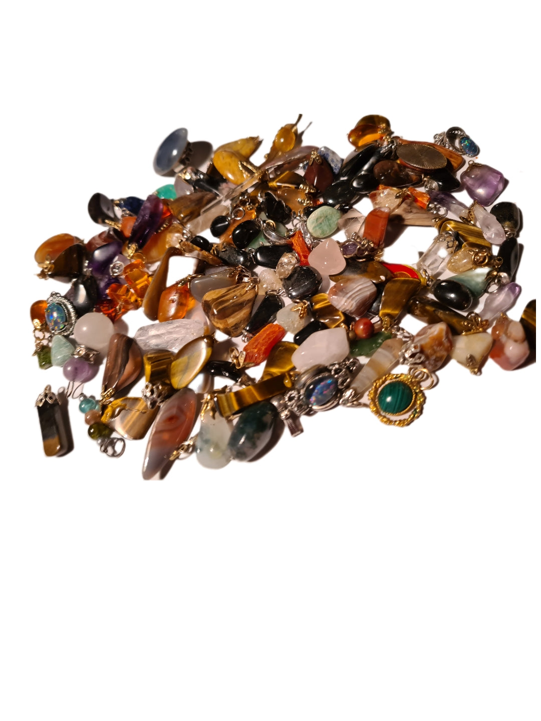 Gemstone Pendants Genuine, DIY, Bulk Lot 10