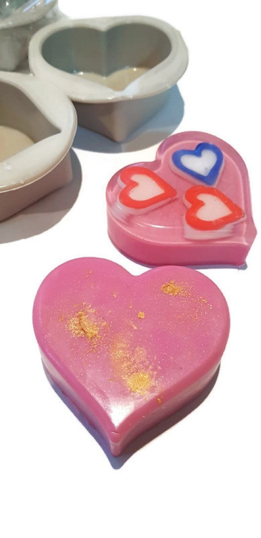 Hearts Curvy 4 Cavities Silicone Mould