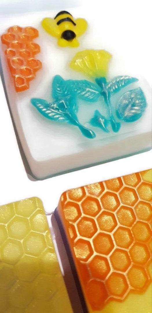 Honeybee Rectangle 6 cavity Silicone Mould