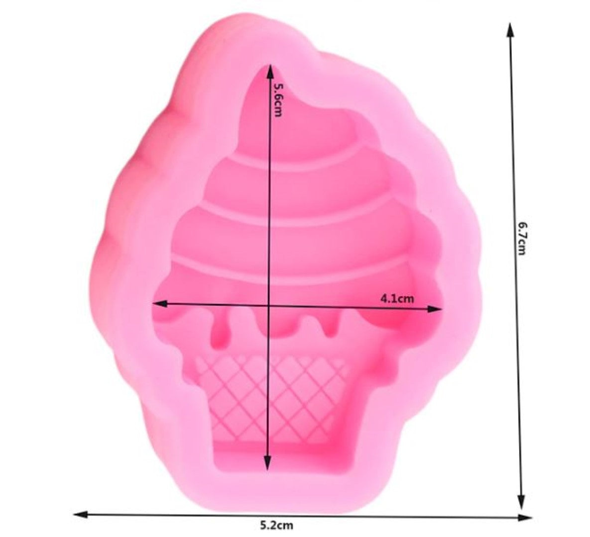 Ice Cream Cone Mini Silicone Soap Mould