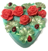 Ladybug / Ladybird Heart Silicone Soap Mould