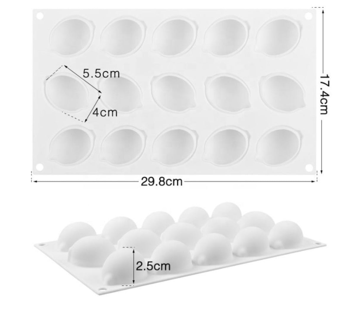 LEMONS 15 Cavity Silicone Mould