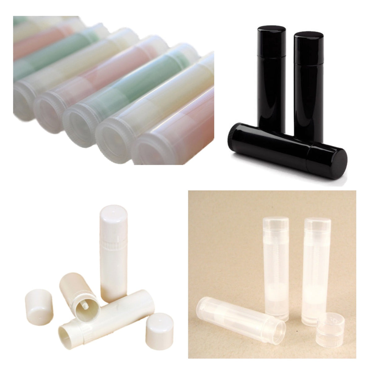 Black Twist-Up Lip Stick / Balm Tubes