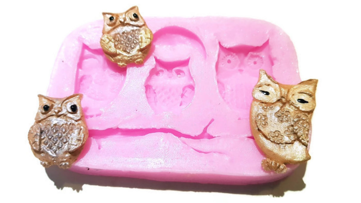 Owls Branches Silicone Mould