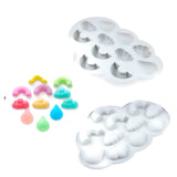 Rainbow Cloud Raindrop Silicone Mould