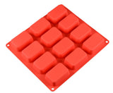 RECTANGLE ROUNDED (12 Cavity) Silicone Soap Mould