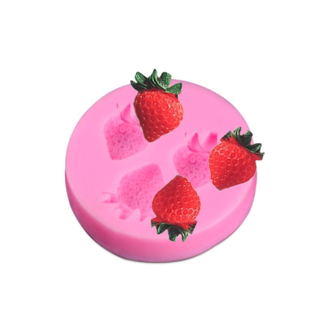 Strawberry Mini (3 Cavity) Silicone Mould