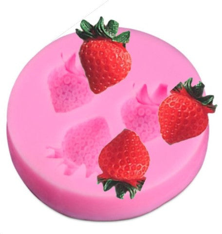 Strawberry Mini (3 Cavity) Silicone Mould