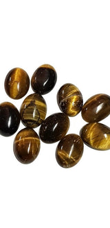 Tiger Eye Gemstone Cabachons x 10