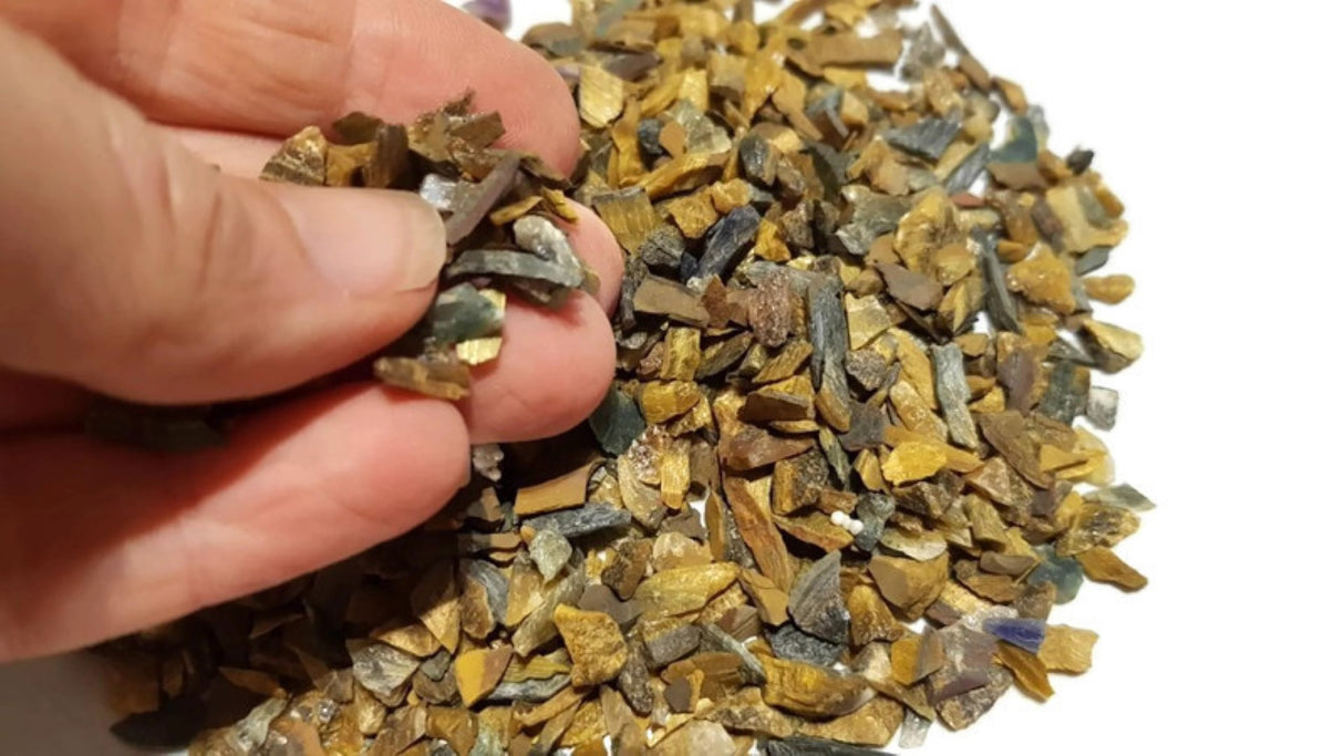 Tiger Eye Rough Gemstone Chips