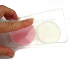 Twin Cavity Clear Round Self Closing Clam Shell Box