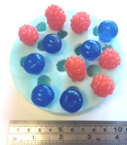 Blueberries, Blackberries, Raspberries (14 Cavity) Embed Silicone Mould