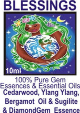 Blessings Essence Oil (Cedarwood, Ylang Ylang, Bergamot, Sugilite, Diamond)