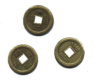 Coins Chinese Feng Shui Lucky Metal x 10