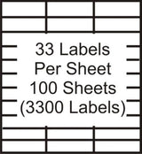 33 x 100 Address Mailing Label 70X25.4mm Peel + Stick