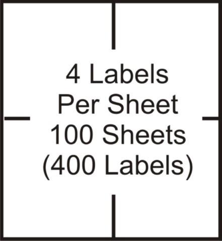 4 x 100 Address Mailing Label 105X148mm Peel + Stick