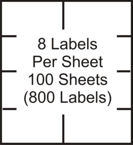 8 x 100 Address Mailing Label 105x74.2mm Peel + Stick