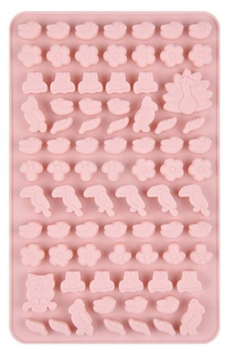 RAINFOREST Tray Silicone Mould, Birds Leaves, Flowers