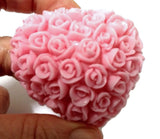 Rose Covered Heart Silicone Mould