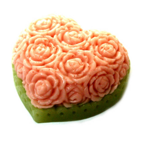 Rose Covered Heart Silicone Mould