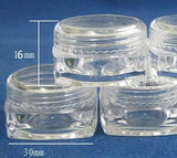 5ml Square Clear Pots + Lids